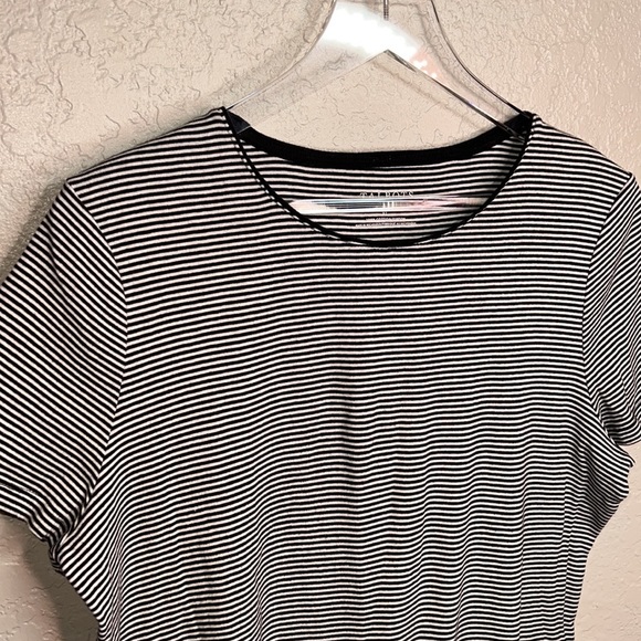 Talbots Black and White Striped Shirt - Picture 3 of 5
